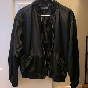 Express black bomber jacket